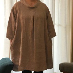 Luigi Moda silver heavy linen lagenlook tunic